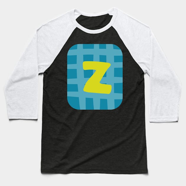 Letter  Z - Colorful Square Alphabet Letters Baseball T-Shirt by giftideas
